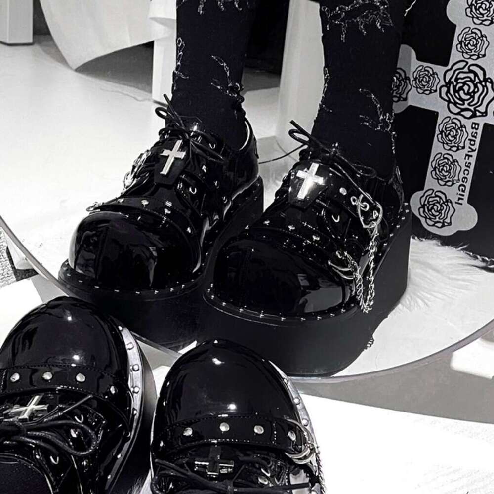 Spicy Girl Songcake Summer New Gothic Y2K Dark Punk Thick Sole Women's Single Shoes