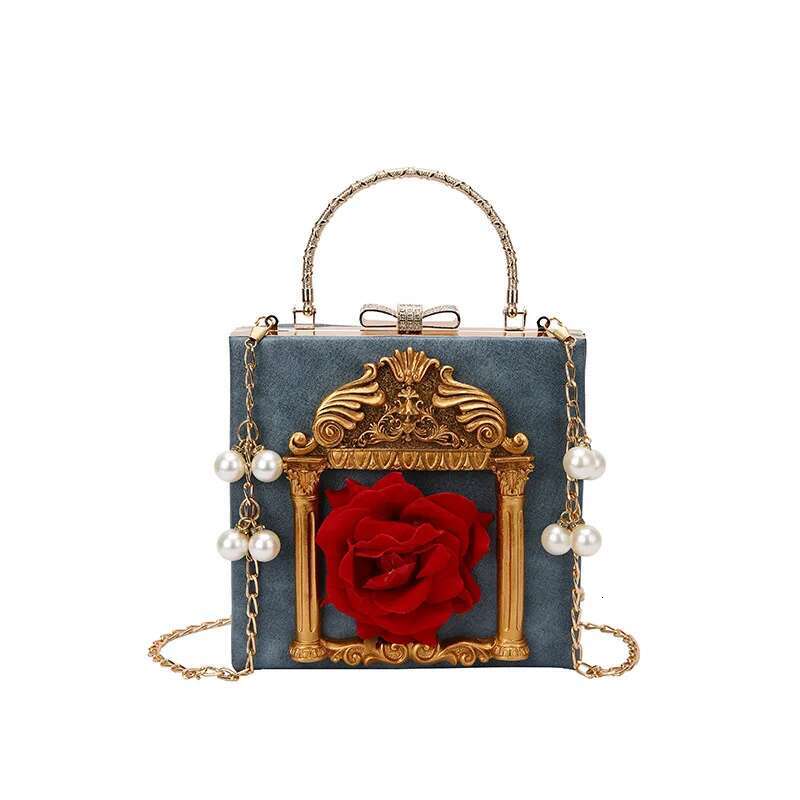 Women's Vintage 3D Relief Wer Square New College Girls Cartoon Angel Shoulder Ladies Metal Chain Messenger Bag