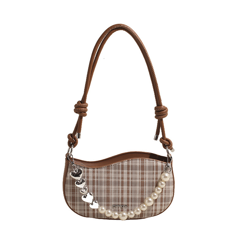 2025S Designer Women S Bag Fashionable Pearl Chain Armpit Bag New Niche Minimalist Handbag Stylish And Versatile Single Shoulder Crossbody Women S Bag