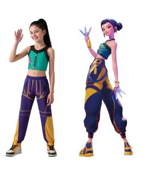2025 Kids Cosplay 3DPrinted Rumi Zoey Mira KPop demon Hunters DressUp for Halloween W251107