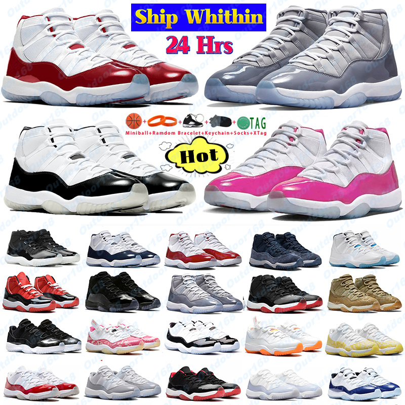 11 XI Basketbol ayakkabıları Erkekler Kadınlar Concord Platin Tonu Uzay Reçeli Yüksek Tasarımcı Ayakkabı 11 s Düşük Barons UNC Spor Sneaker 5-13
