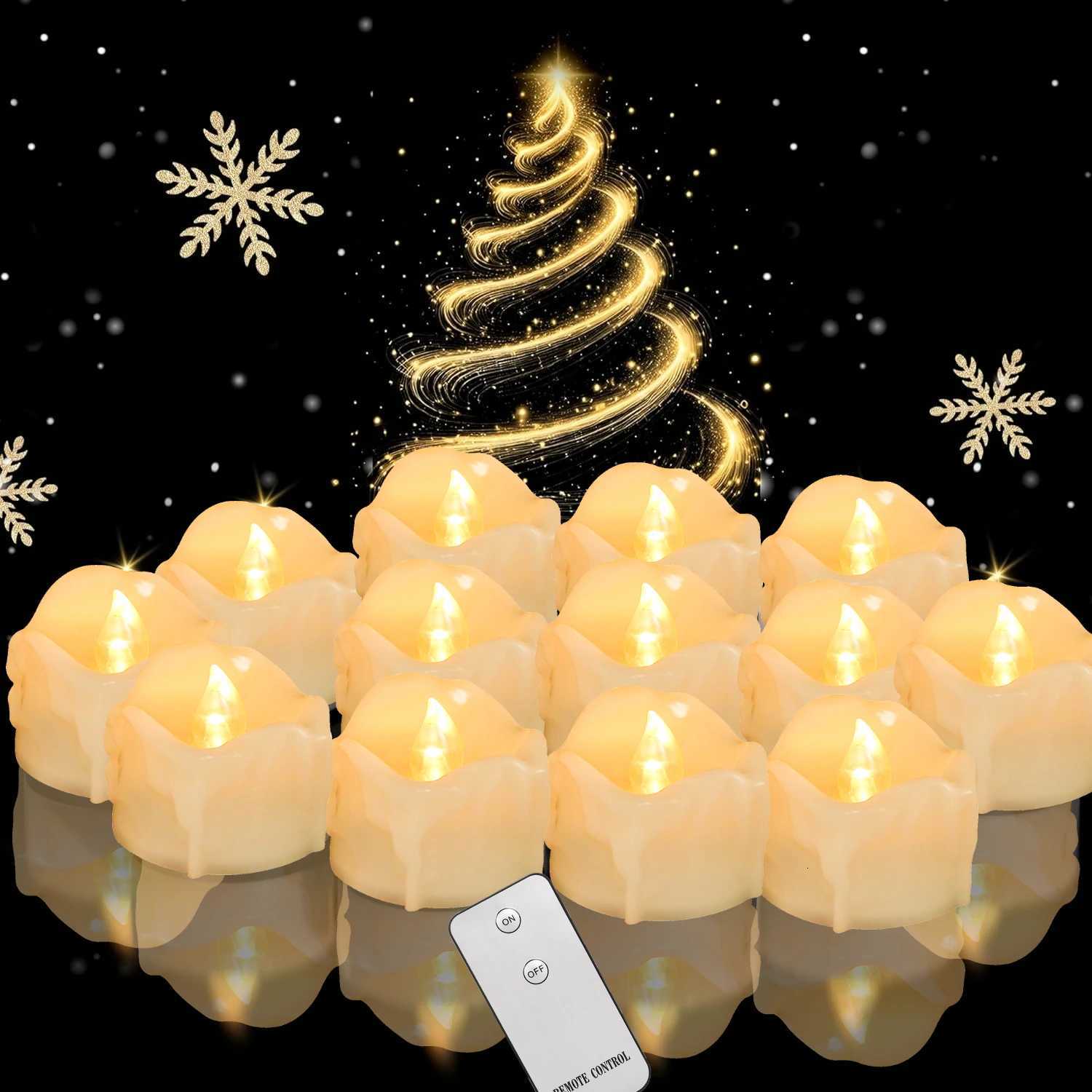 Flameless Flickering Votive Led Candles Battery Operated Electric Tealight for Christmas Wedding Birthday Halloween Decoration W251107