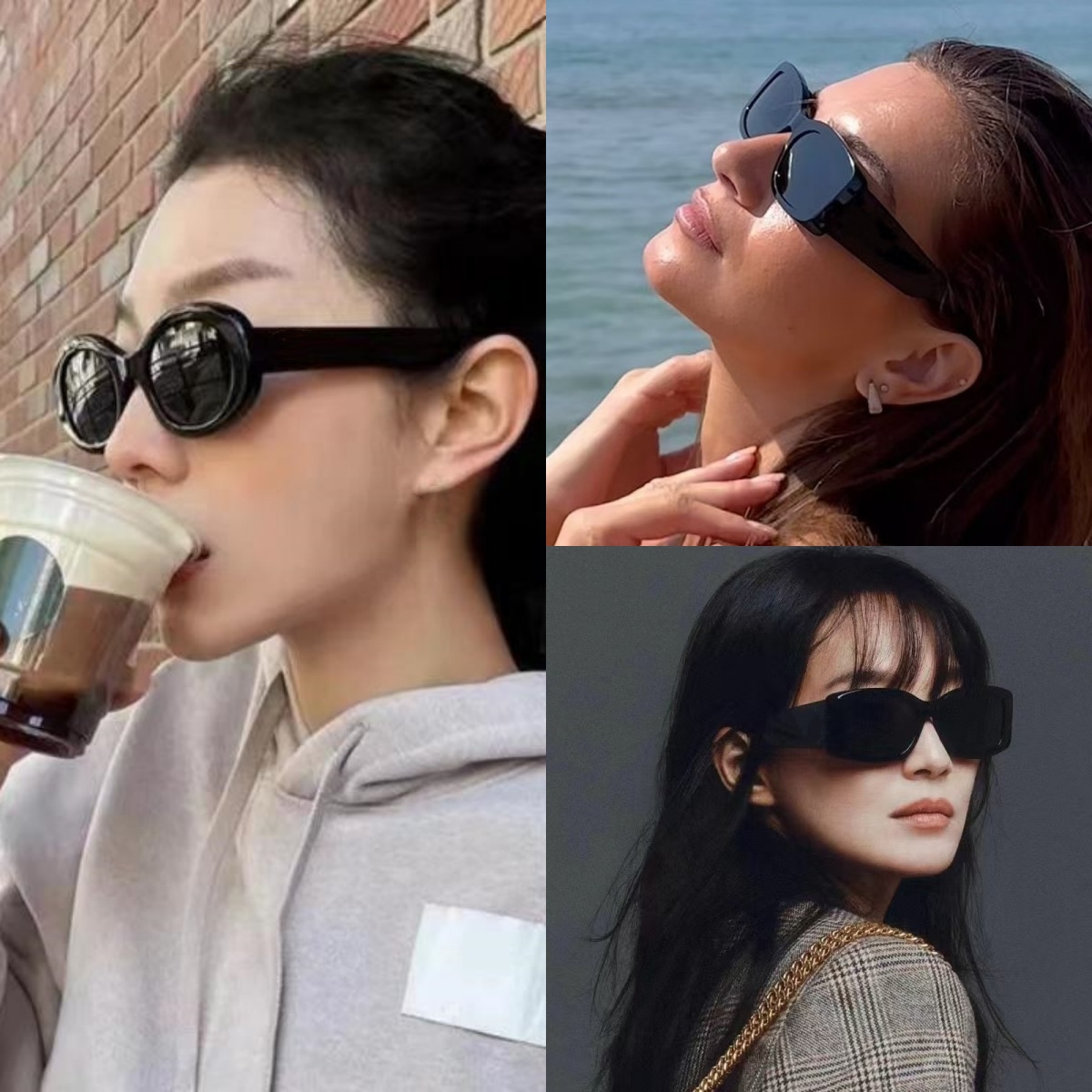 Luxury Mens Designer Goggle sunglasses for women glasses same Sunglasses as Triomphe beach street photo small Vintage Round sunnies metal full frame with box