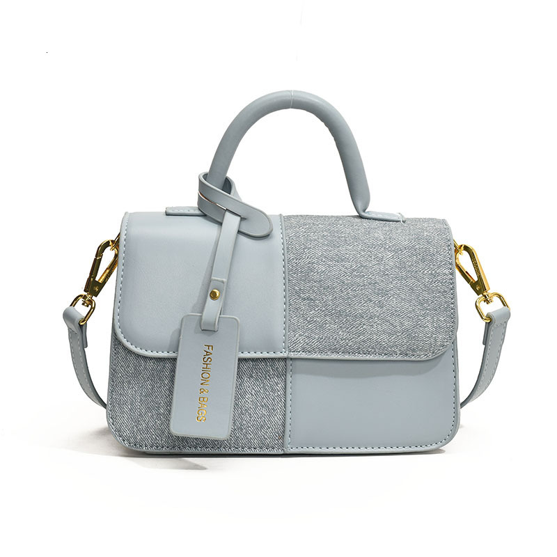 2025S Designer Women S Bag Autumn Versatile Fashionable Women S New Matte Shoulder Crossbody Dual Color Splicing Hand Held Small Square Bag