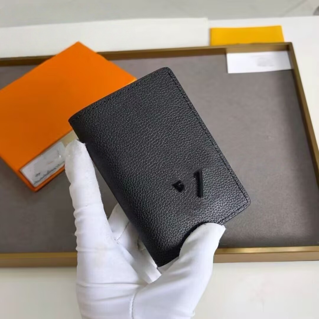 Christmas Top luxury gift Designer Wallet men women Card Holder Leather louisevuitunns couple Purse Key Ring Credit Cards Bag Travel Documents Passport box card V1