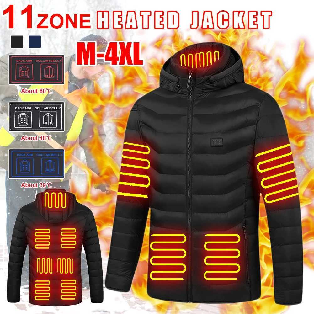 15 Areas Heated Jacket USB Mens Womens Winter Outdoor Electric Heating Jackets Warm Sports Thermal Coat Clothing Heatable VestT251107