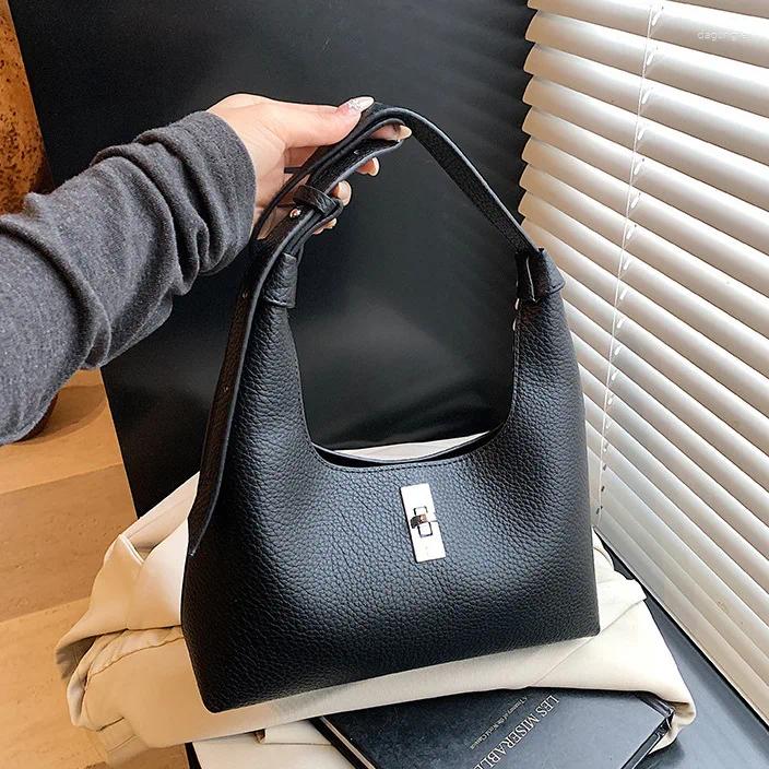 Hobo Brand Designer PU Leather Women's Shoulder Bag Retro Lock Crossbody Hobos Handbag