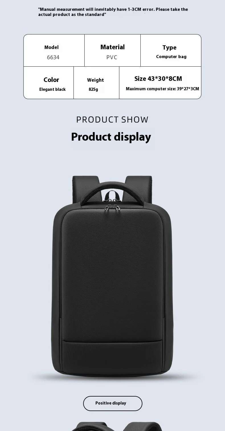 College Student Backpack For Men USB Charging Men's Business, Splash Proof, Travel, Computer Business Trips,