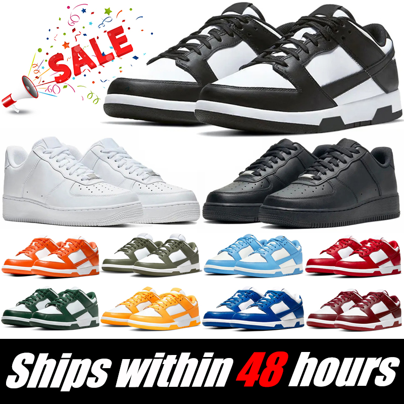 one designer shoes 1 1s mens sneakers panda pink Triple White black Rubber leather Classic splicing breathable Platform Womens trainers outdoor sport shoe 36-45