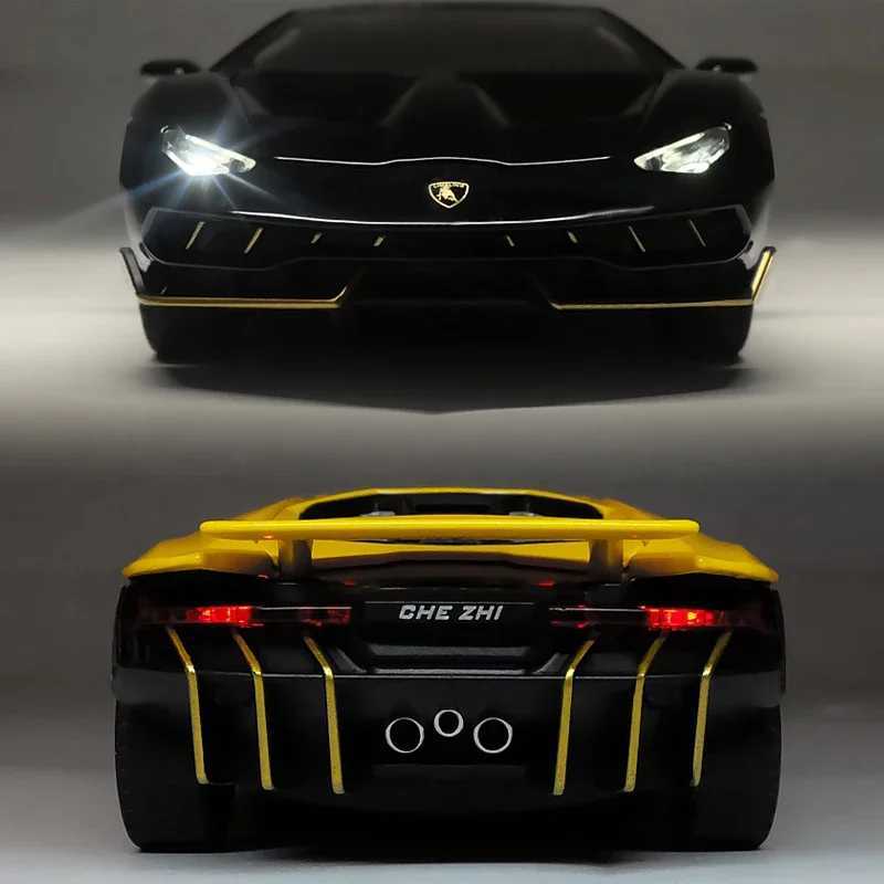 Simulate 1/24 scale Lamborghini LP770 super car model sound light childrens boy die-casting toy car gift collective soundXJ250407