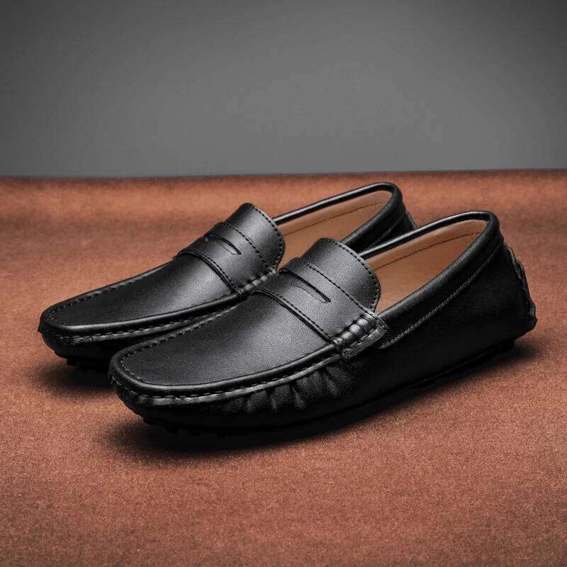 Casual Fashion Leather Penny Loafers Leisure Adult Office Moccasins Men Light Soft Driving Shoes Big Size 38-48