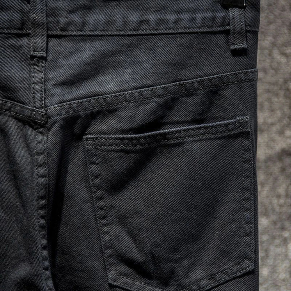 Summer Mens Fashion Trend FivePoint Hole Shorts Loose Versatile Straight Casual Solid Color Simple Y2k Jeans Men 250313