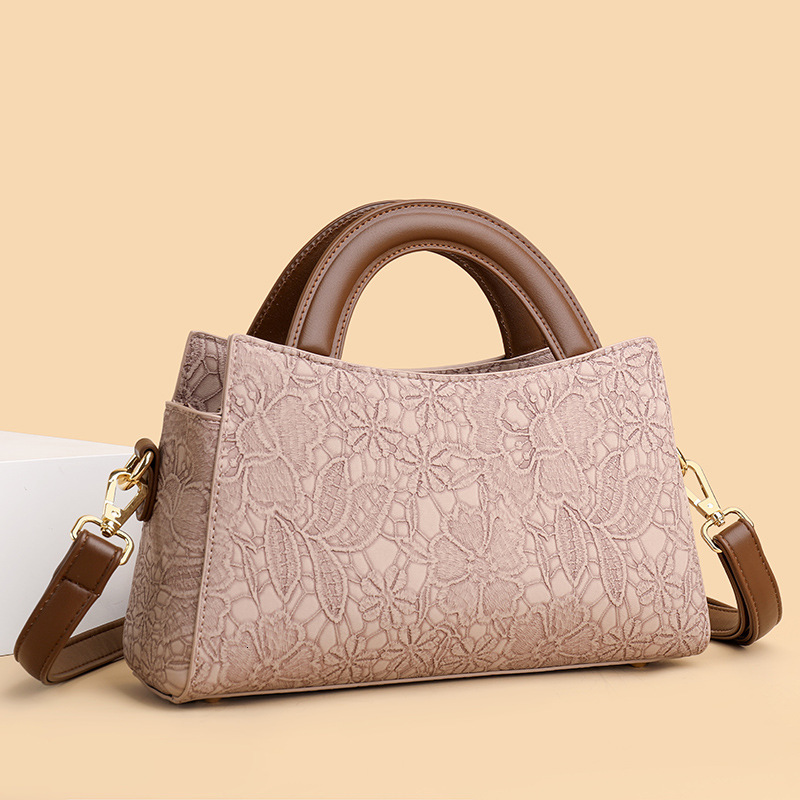 2025 New Handbag Women's Chinese Style Design Bag Niche PU Leather Crossbody Shoulder Bag