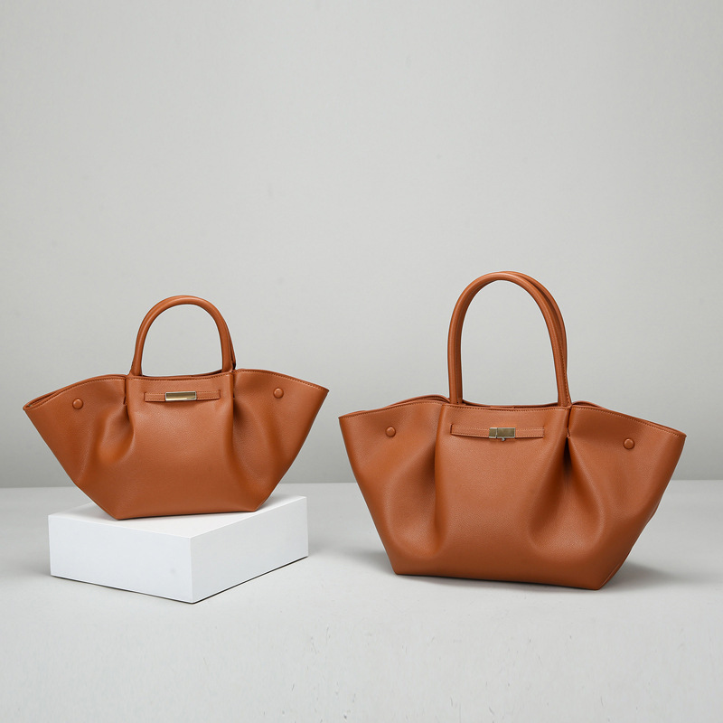 2025 New Wing Bag Women's Large Capacity Tote Bag Commuter PU Leather Underarm Handbag