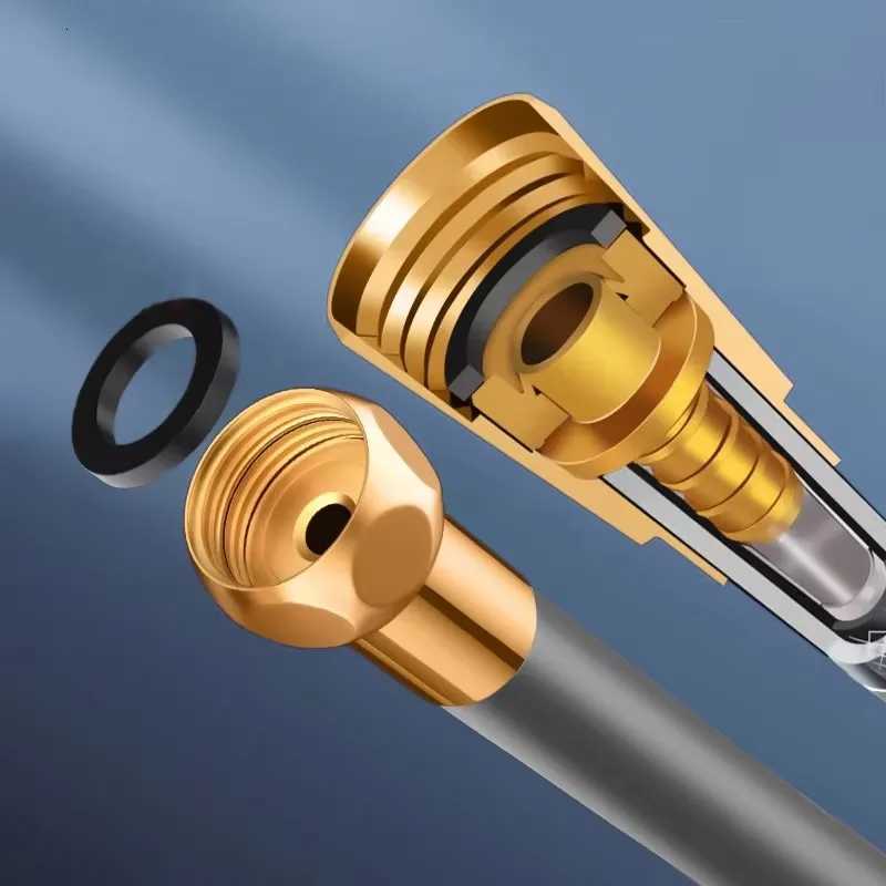 15/2M Silicone ible Shower Hose Black Grey White Hose Rubber High Pressure Pipe for Tap Faucet Toilet Bathro Accessories Y251107