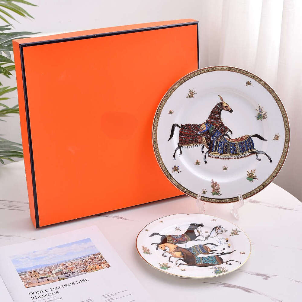 Cross-Border Bone China Western High-End Hotel Steak Flat Plate B2