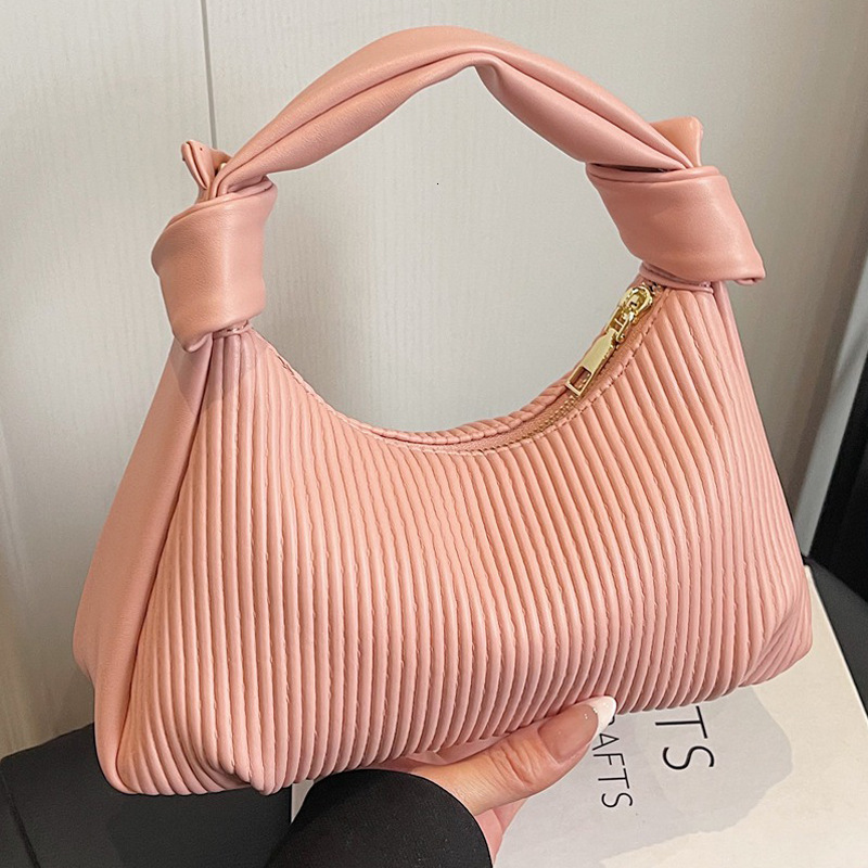 2025S Designer Women S Bag Hand Held Pleated Women S New Single Shoulder Small Square Bag French High End Feeling Simple And Western Style Hand Held C