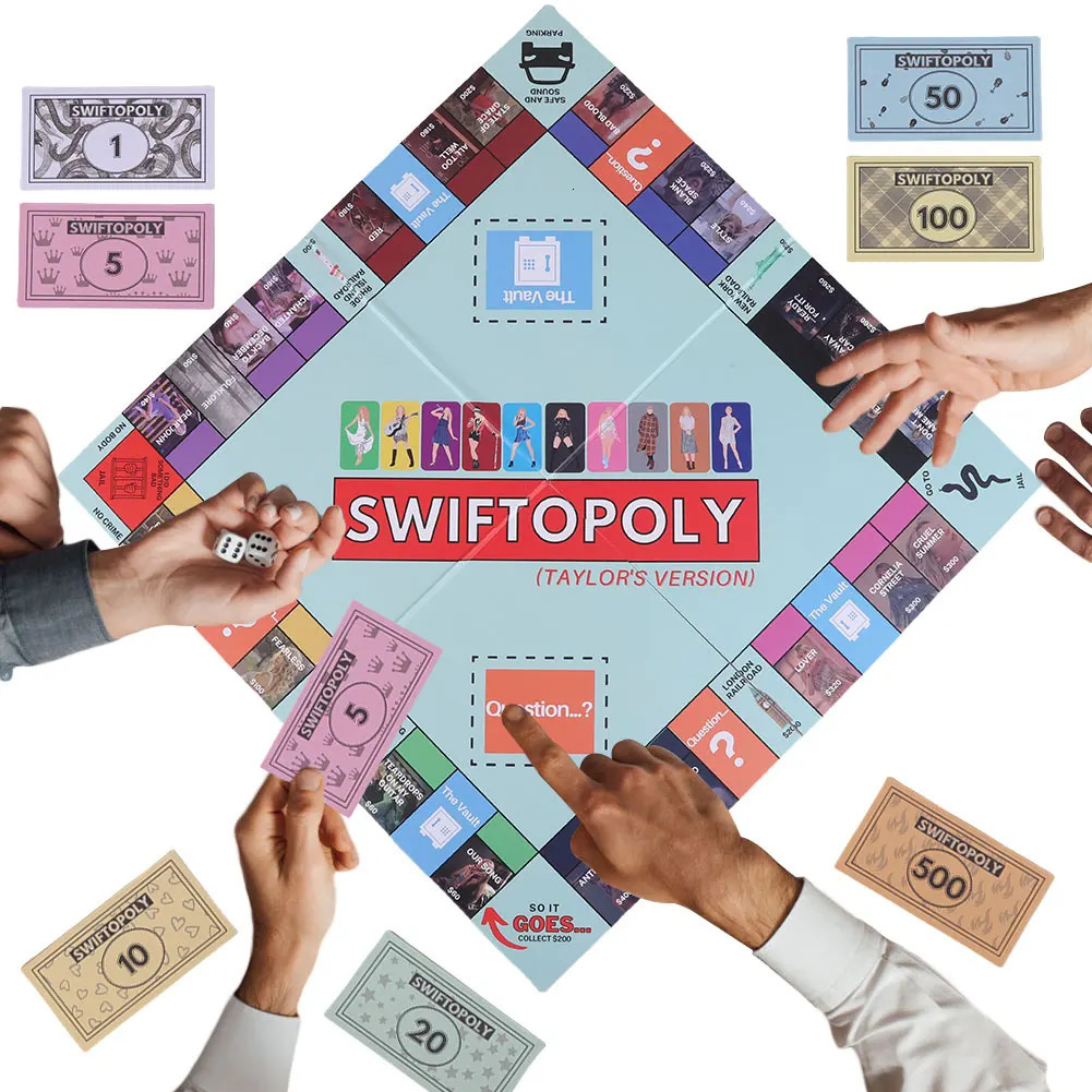 1set Taylors Board Game Fun Party Family Interactive Chess Games Swiftopoly Board Game for Taylors Fans 250403