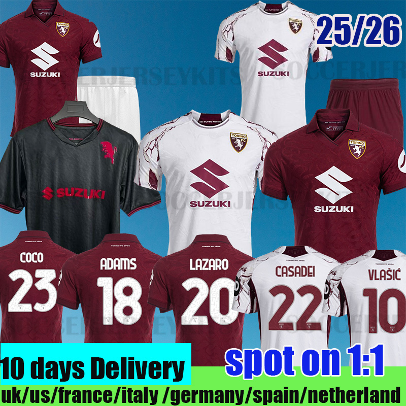 maglia Torino FC maglia away 2025 2026 Soccer Jerseys 2025 ADAMS COCO Torino Football Men kids kit maglia Torino FC