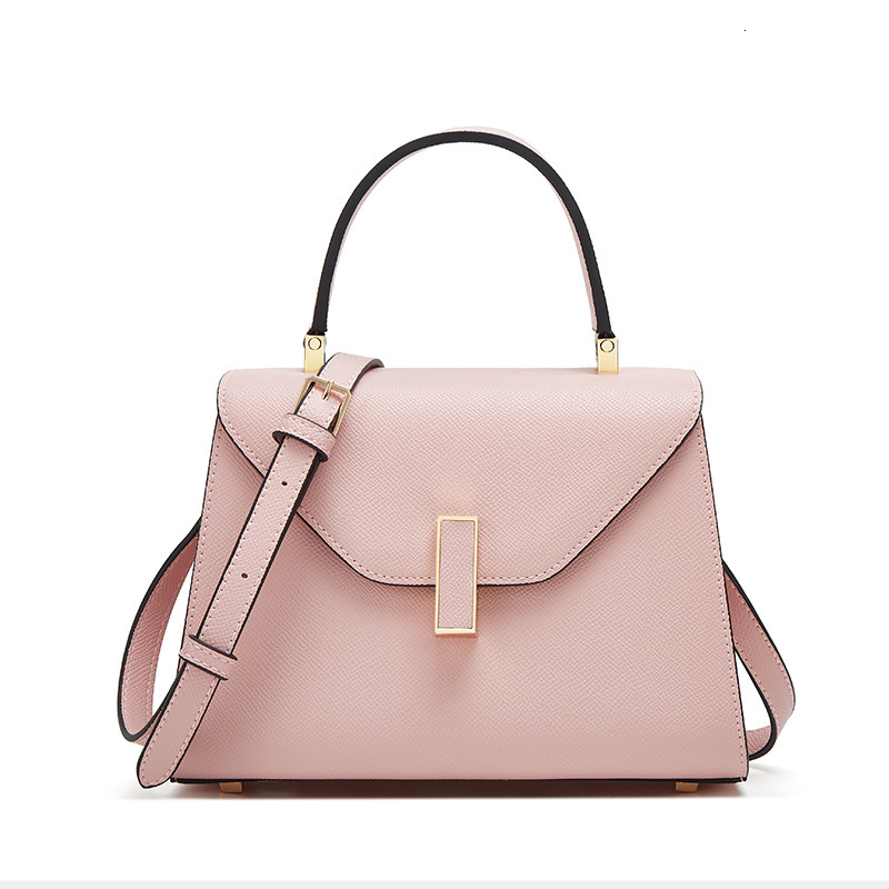 New French Style Light Luxury Fashion Lychee Kelly Bag Niche Design Fashionable Simple Versatile Portable Single Shoulder Crossbody Bag Shoulder Bags