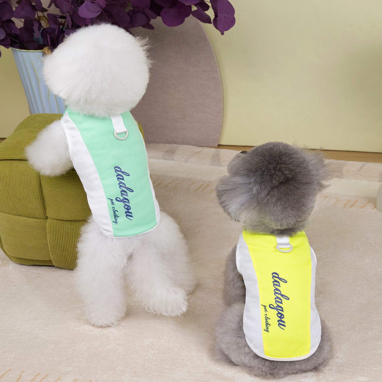 Leisure Dog Shirts Pet Letters Printed Clothes Summer Pet T Shirts Puppy Vest Breathable Dog Outfit Soft Sweatshirt for Chihuahuas Small medium Dogs X