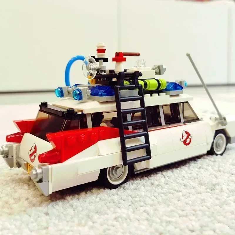 MOC Compatible 21108 Ghost Busters Ecto-1 Movie Car Building Blocks DIY Toys Assembly Model For Kids Boys Girls Gifts Y251107