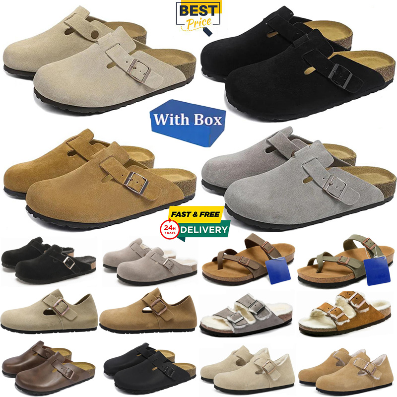 with box Designer Sandals woman Slippers Flip Flops Slides Sliders fashion pink brown black grey Buckle Strap snow fuzzy Sandal Flat Heel Flip Flops outdoors eur 36-45