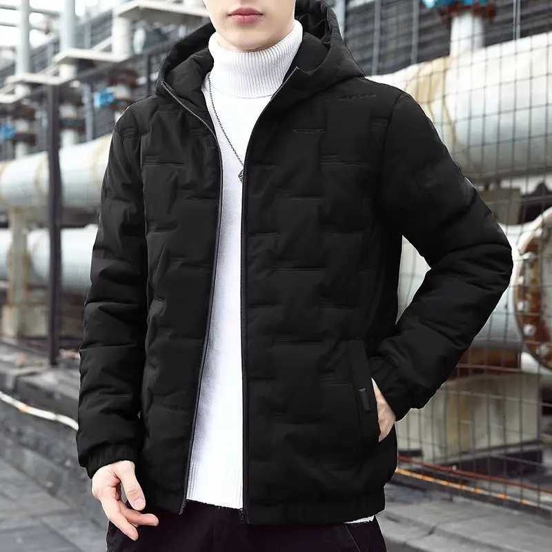Down and Cotton Jacket Thickened Mens New Style Trendy Casual Youth Jacket Trendy Versatile Cotton Jacket TopT251107