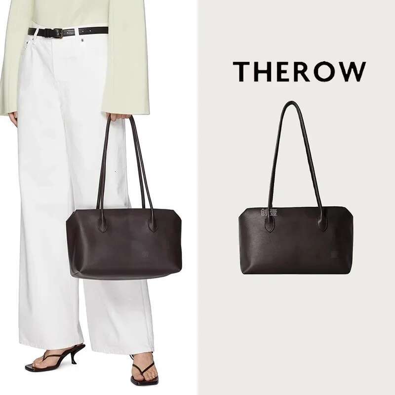 Terrasse Minimalist Genuine Handbag Single Shoulder Large Capacity Underarm Simple Tote Bag Cow Leather