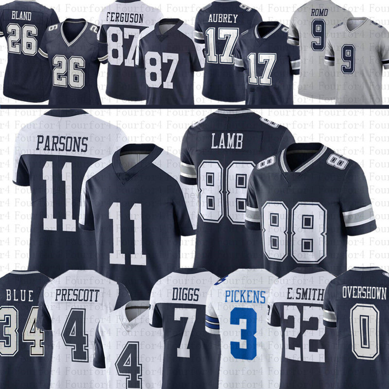 CeeDee Lamb George Pickens Dak Prescott Football Jersey Micah Parsons Brandon Aubrey Trevon Diggs Emmitt Smith Jaydon Blue Javonte Williams DeMarvion 