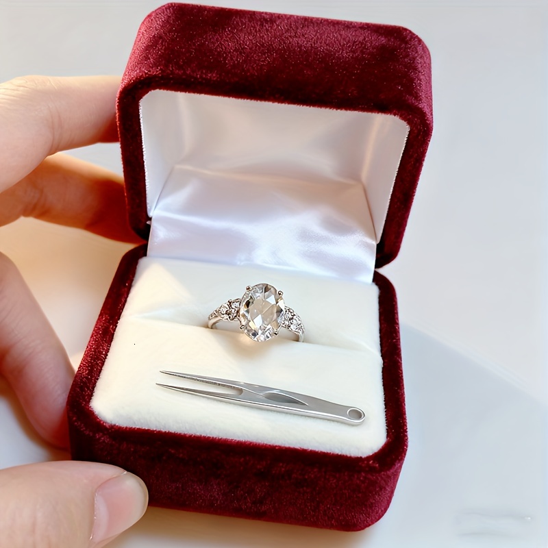 Luxury Brand Designer Jewelry 925 Silvery Shiny 3-ct Moissanite Ring, A Fashionable Women's Ring, A Daily Outfit Gift, An Anniversary Fashion Par