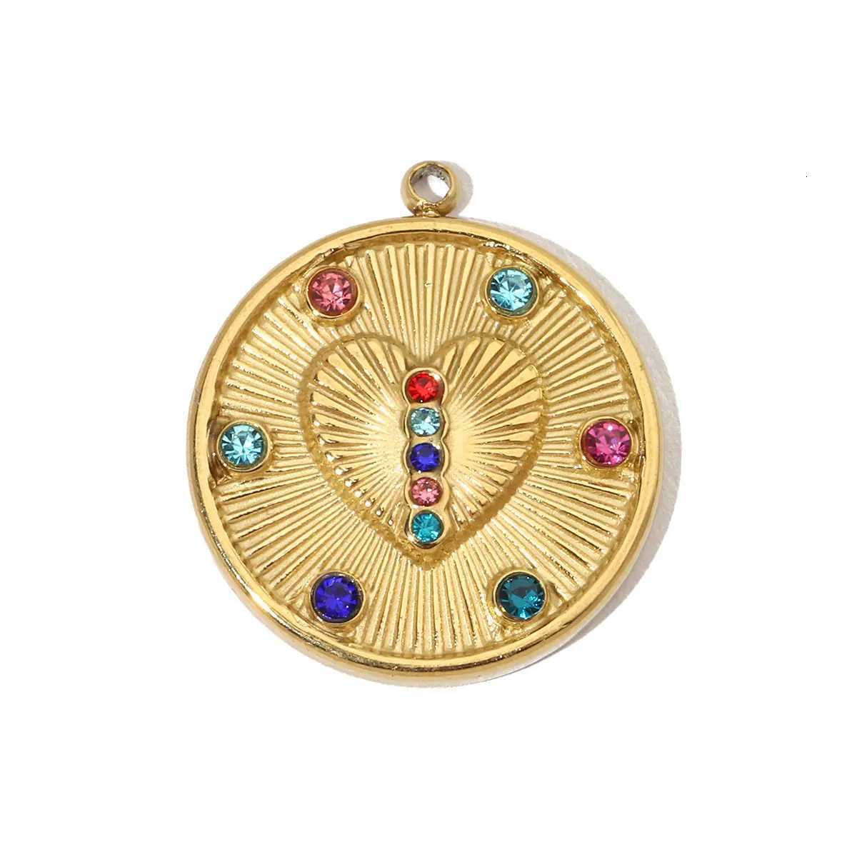 3pcs/Lot Devils Eye Love French Retro Stainless Steel Charms Womens Clover Jewelry Necklace DIY Small Pendant WholesaleXJ251107