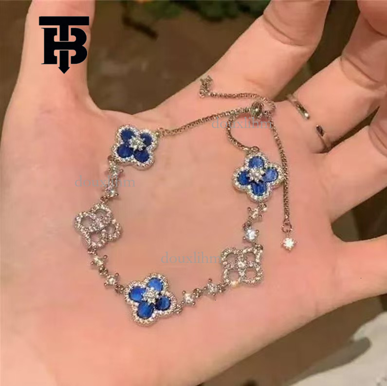 TB BHULAMTE Designer Lucky Bracelet New Luxury Women's Gold Clover Shiny Hollow Accessories Elegant Party Jewelry Fashion Festival Gift