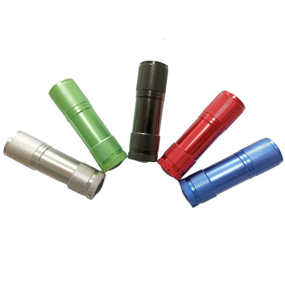 9 LED White Light Lighting Flashlight Aluminium Mini Torch Outdoor Portable Travel Hike Fishing Home Work Emergency Spare LampW251106