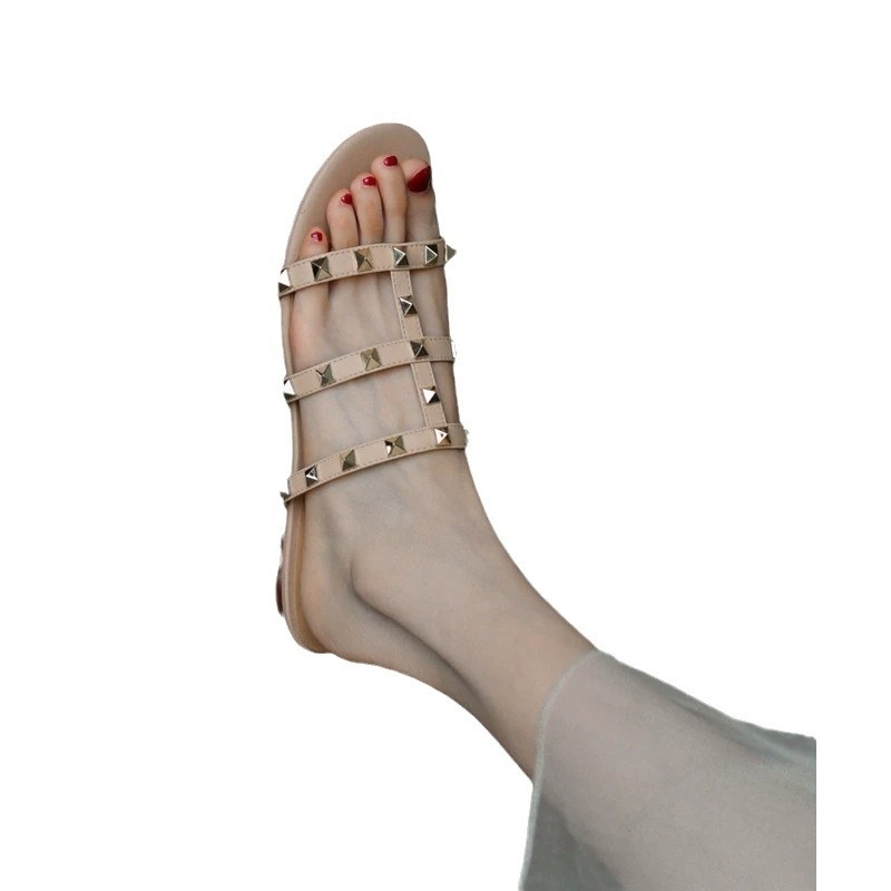 free shipping slippers designers for womens2025 summer new flat bottomed fashionable casual versatile outerwear size 35-39 for daily wear