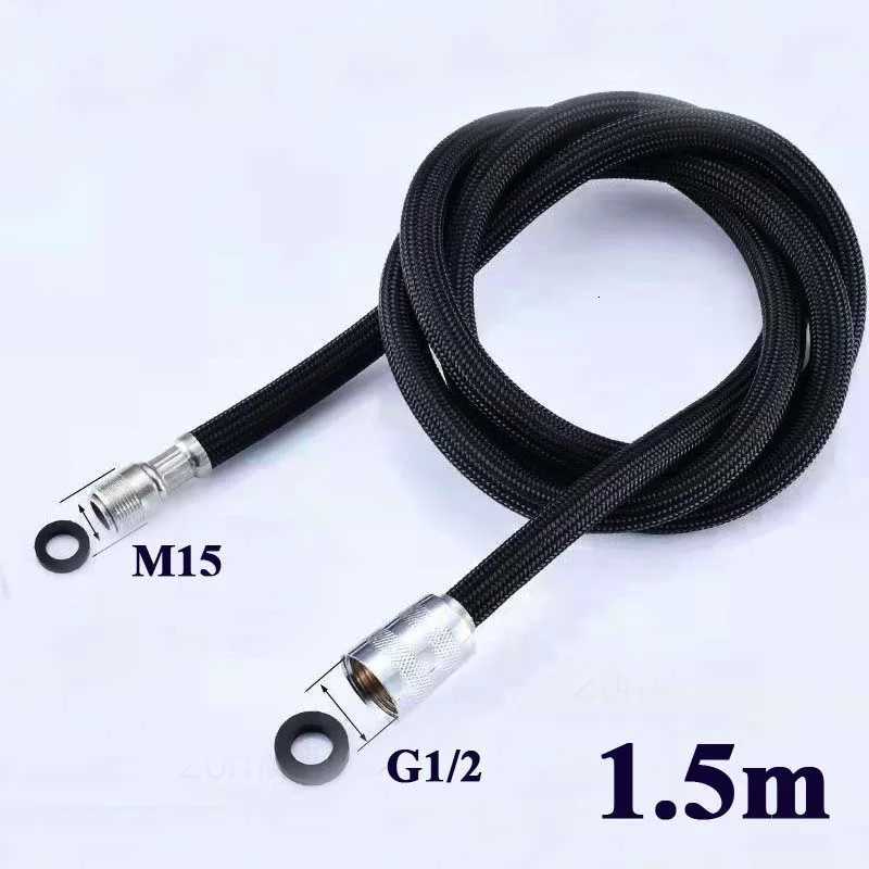 Black / Gray Nylon Wire Kitchen Faucet Pl Out Faucet Hoses Gray Nylon Pl-out Hose Tube Kitchen Wash Basin Sink Basin Connect Y251107