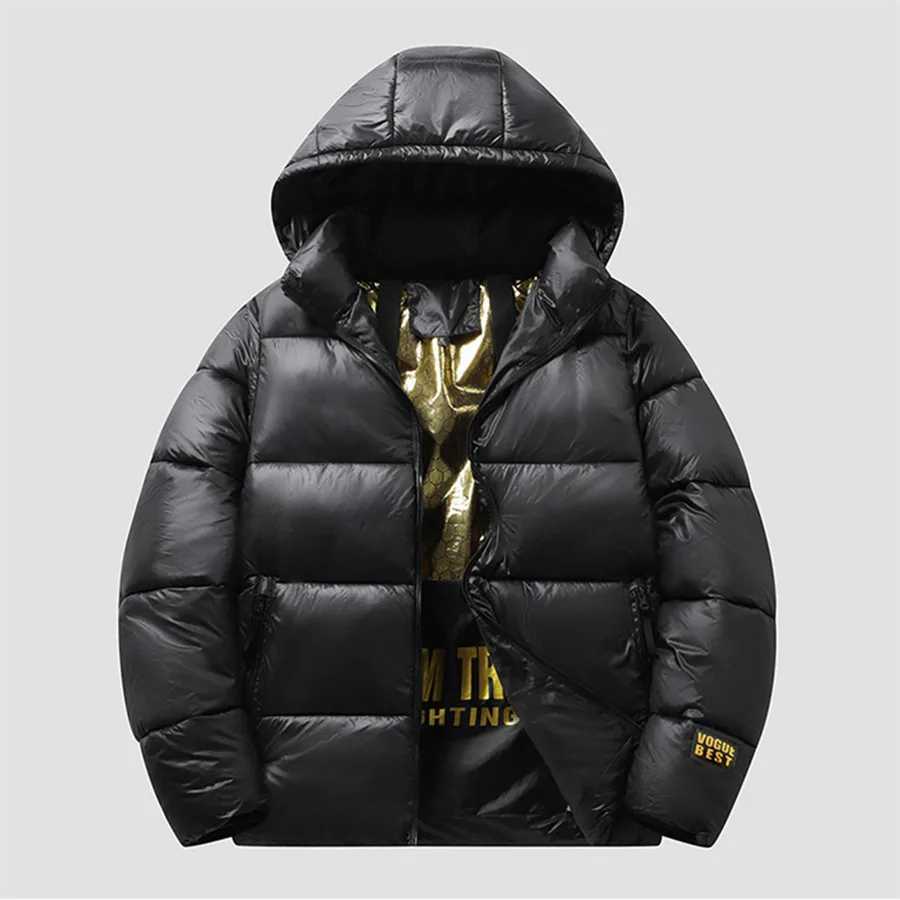 Men Luxury Thick Cotton Parka Hooded Outerwear Windproof Warm Jackets 2025 New Winter Padded Coat Mens Clothing Casual HoodiesT251107