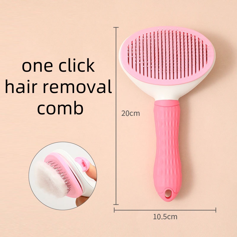 Dog Hair Comb Grooming Brush Pet Comb Self Cleaning Slicker Remove Hairs Brush Pets Dematting Comb Beauty Slickers Dogs Combs