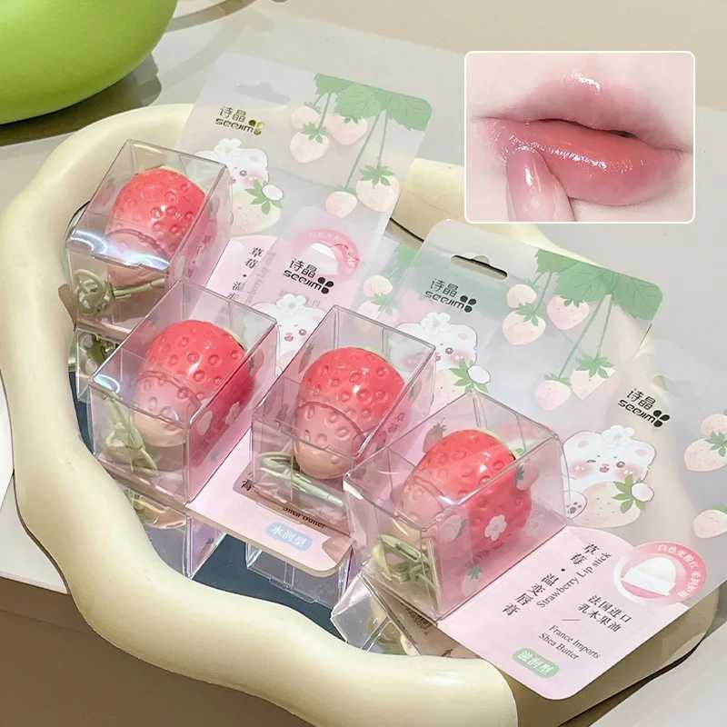 Shiji Strawberry Temperature Change lipstick - Strengthen moisturizing protect and soften lipstick very suitable for students W250407
