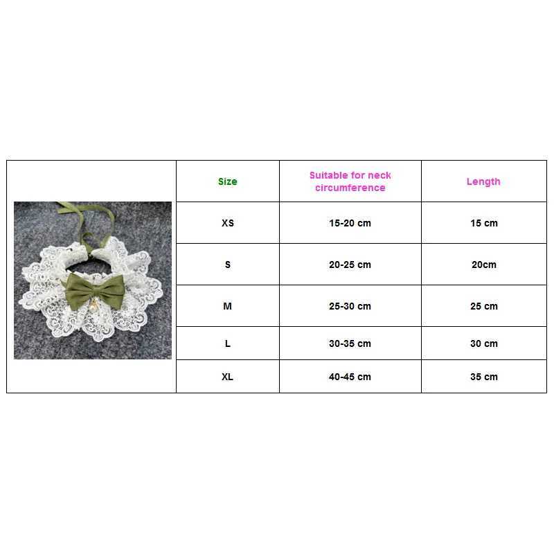 Lace bow pearl collar cat collar pet dog collar M250406