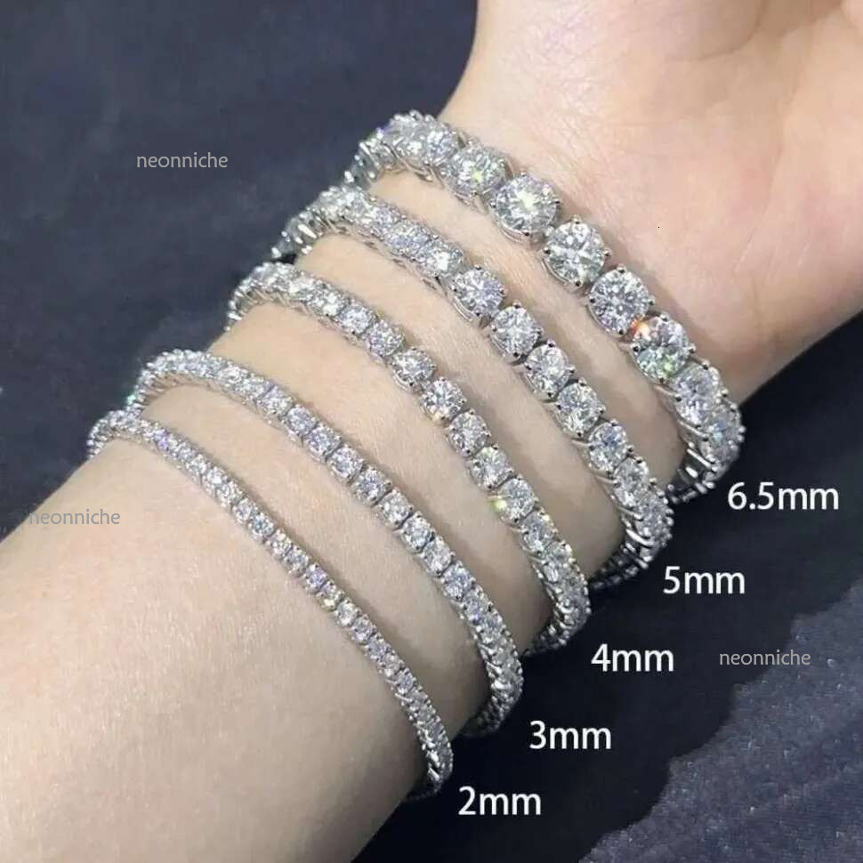 3-5MM Width Designer Tennis Cuban k Chain for women men fashion designer Pendant Hip Hop Sier VVS Moissanite Dia Necklace Jewelry tennis chain