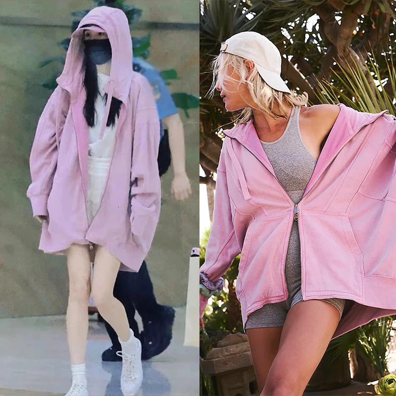 NIGO LP Womens Spring and Autumn Fashion Zipper Solid Color Cotton Long Sleeve Hooded Sweatshirt #nigo61258 250403
