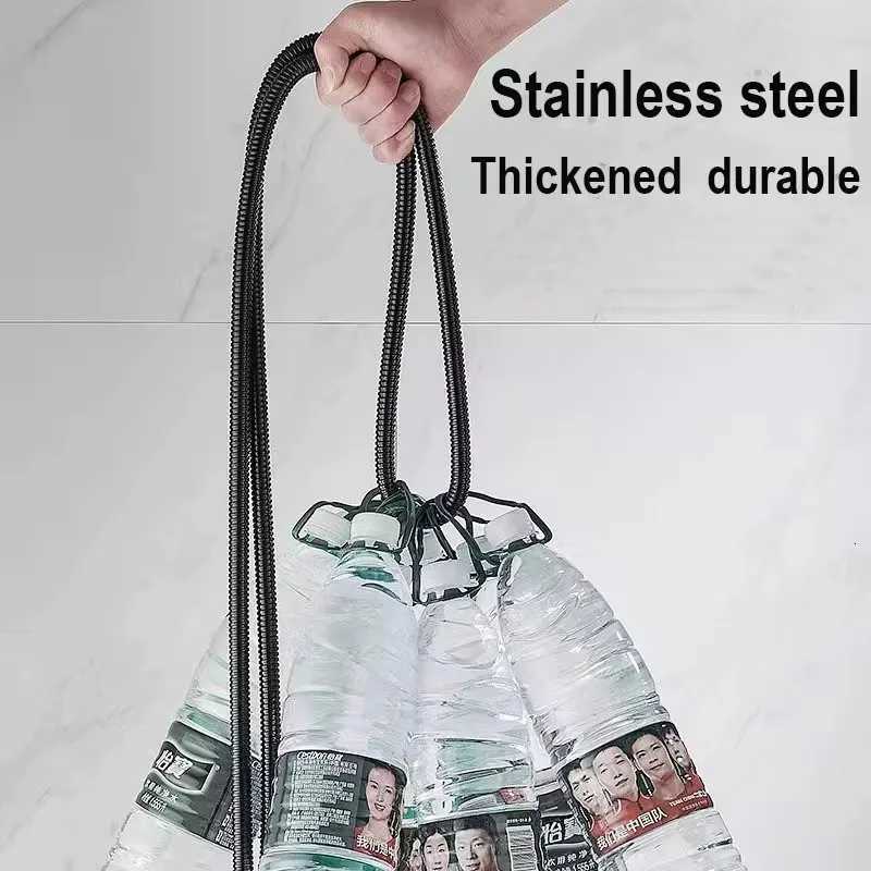 15/2/ Stainless Steel Shower Hose Black/Silver Long Bathro Shower Water Hose Extension Plumbing Pipe Shower Tube Y251107