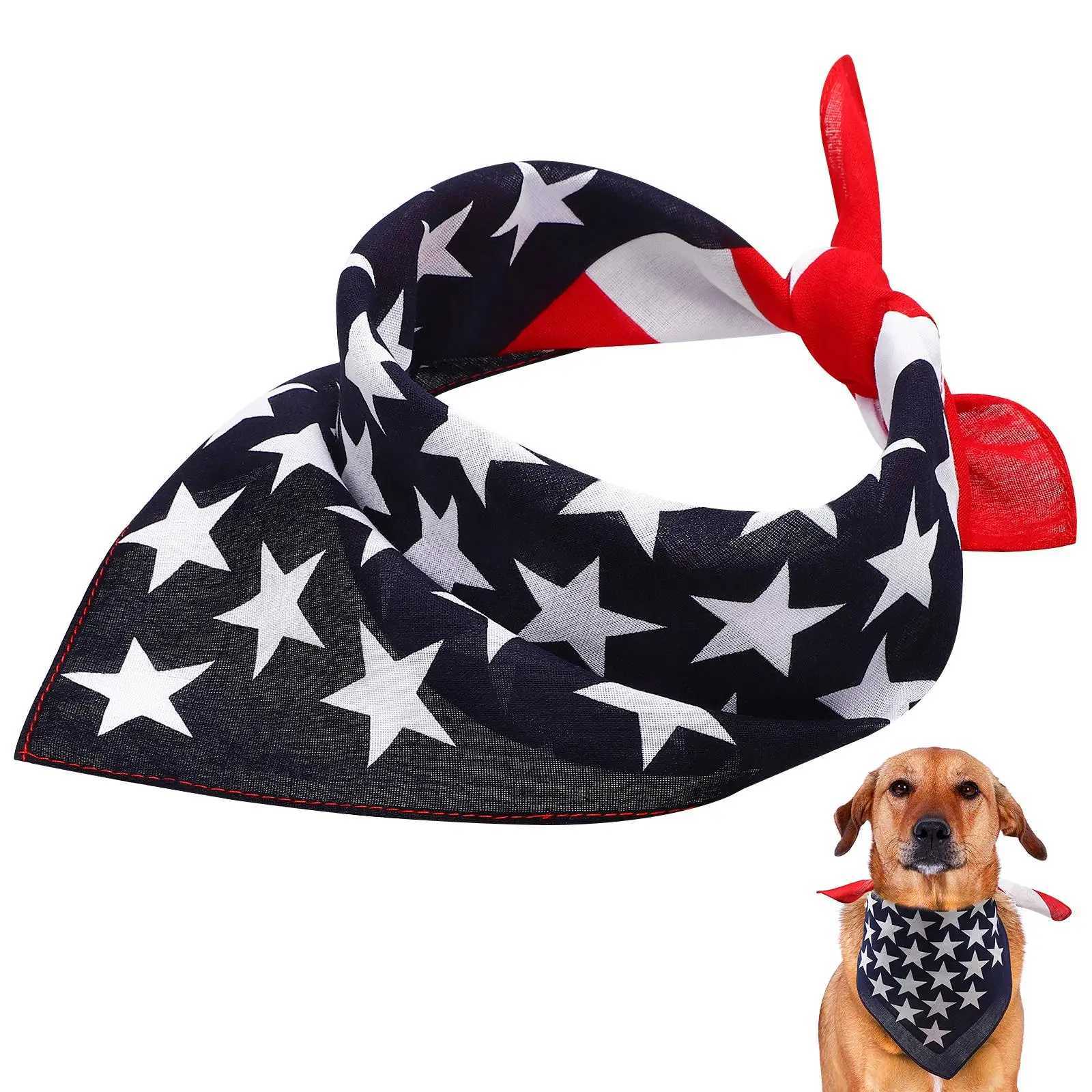 High Quality Pet necklace decoration American flag dog scarf collar bib birthday party outfit puppy costume quality T250407