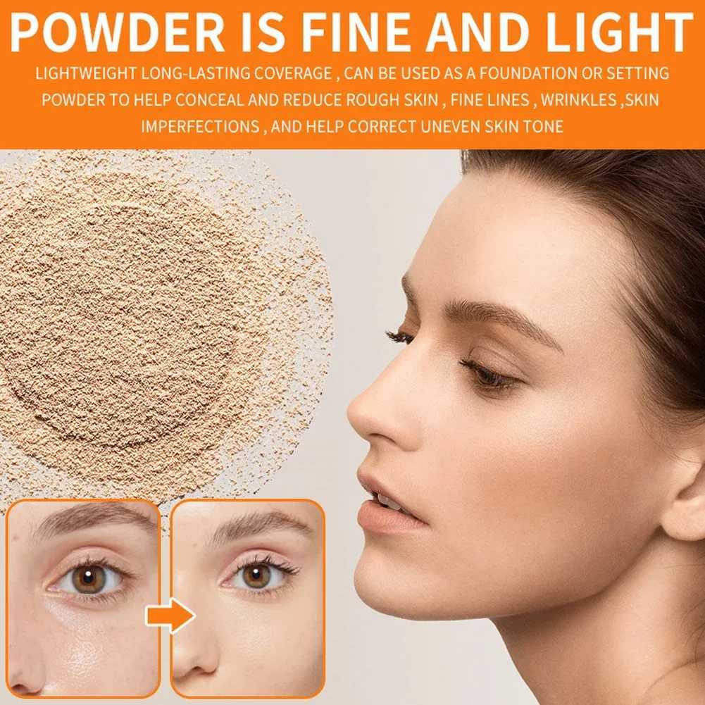 Loose powder bright concealer mineral facial basic cosmetics durable powder pad compact set powderXJ250407