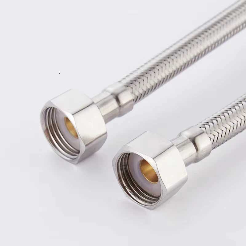 Bathro Hose Stainless Steel ible Water Pipe Kitchen 2 Pieces/Set Hot and Cold Water Tap Water Supply Pipe Hose G 1/2 G 3/8 Y251107