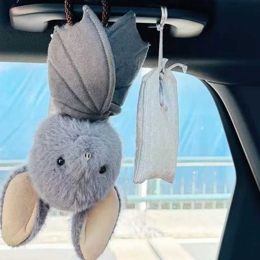 18cm Kawaii Hanging Bat Plush Toy Grey Broox Bat Stuffed Animal Doll Cartoon Soft Bat Plushies Home Decor Birthday Gifts Girl C251107