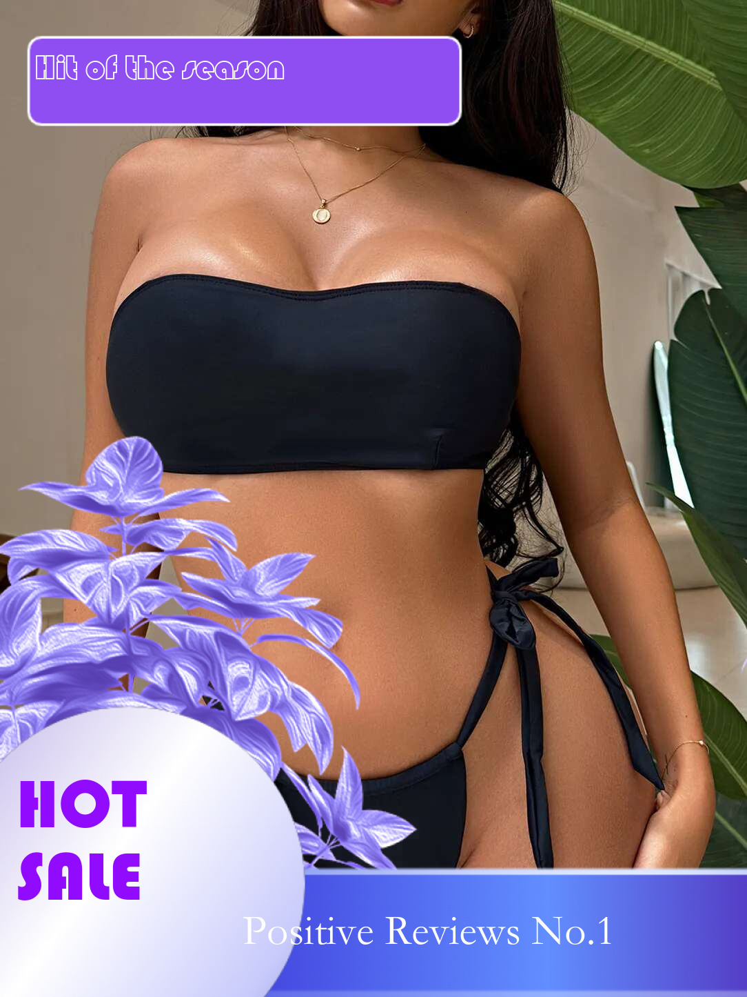Dongdumaoyi Sexy Bandeau Bikini Women Black Push Up Bandage Cross Micro Swimsuit Brazilian Beach Bathing Suit Tie Side Thong Swimwear