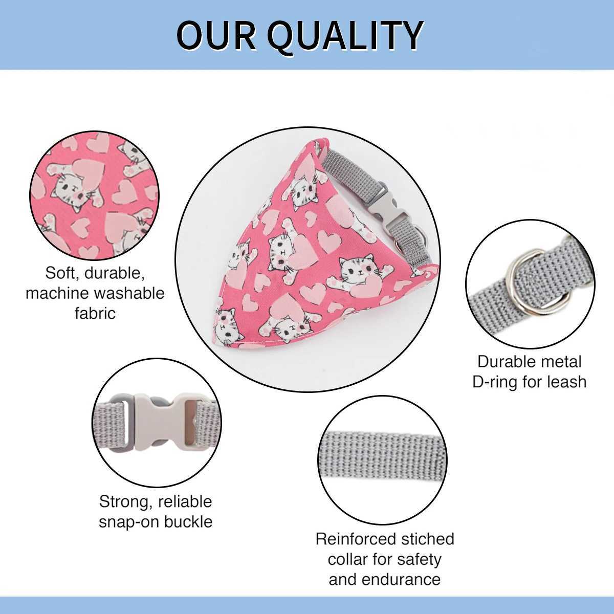 3PC pet bib set cute dog bib cat and dog triangle bandage suitable for small and medium-sized pets M250407