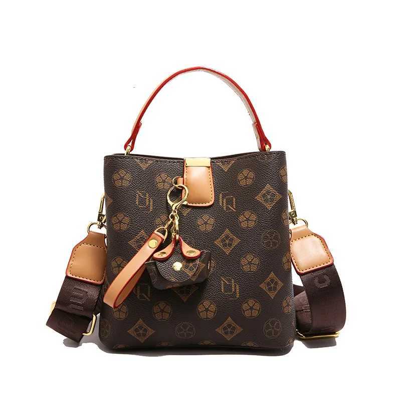 2025 Monogram Bucket Bag for Women Spacious Shoulder Purse Adjustable Crossbody Strap Work Commute Bag with Top HandleW251106
